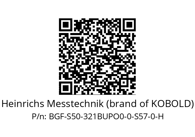   Heinrichs Messtechnik (brand of KOBOLD) BGF-S50-321BUPO0-0-S57-0-H