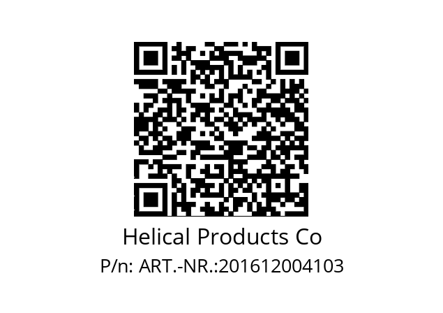   Helical Products Co ART.-NR.:201612004103