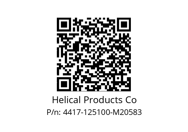   Helical Products Co 4417-125100-M20583