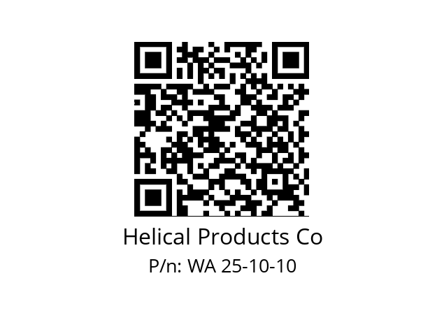   Helical Products Co WA 25-10-10