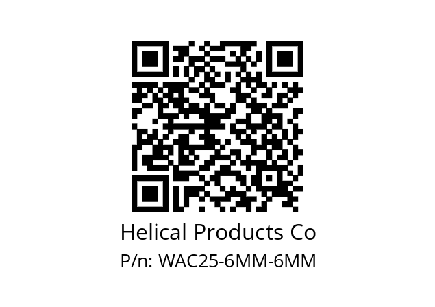   Helical Products Co WAC25-6MM-6MM