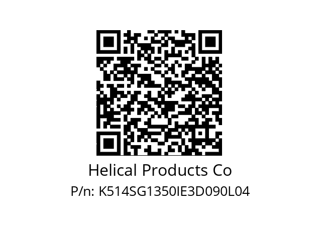   Helical Products Co K514SG1350IE3D090L04