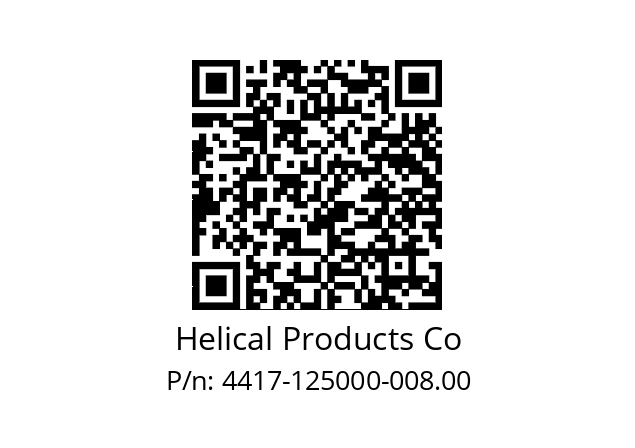   Helical Products Co 4417-125000-008.00