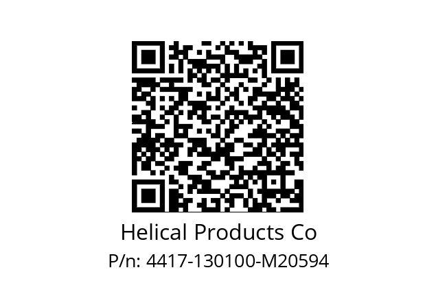   Helical Products Co 4417-130100-M20594