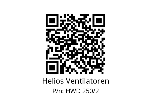   Helios Ventilatoren HWD 250/2