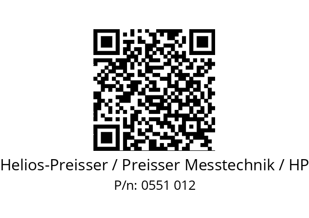   Helios-Preisser / Preisser Messtechnik / HP 0551 012