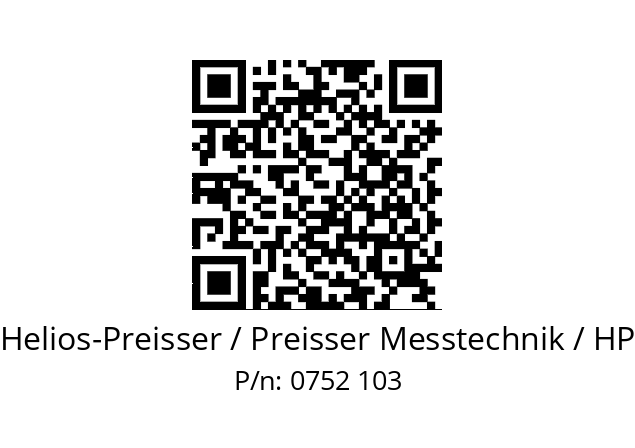   Helios-Preisser / Preisser Messtechnik / HP 0752 103