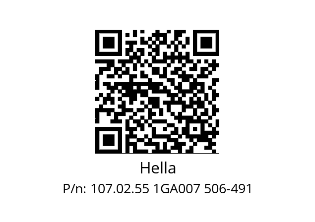   Hella 107.02.55 1GA007 506-491