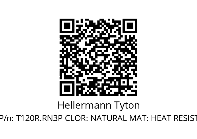   Hellermann Tyton T120R.RN3P CLOR: NATURAL MAT: HEAT RESIST