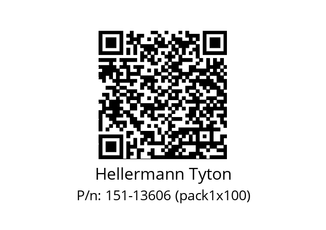   Hellermann Tyton 151-13606 (pack1x100)