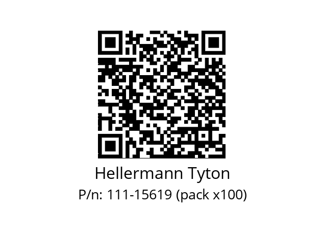   Hellermann Tyton 111-15619 (pack x100)