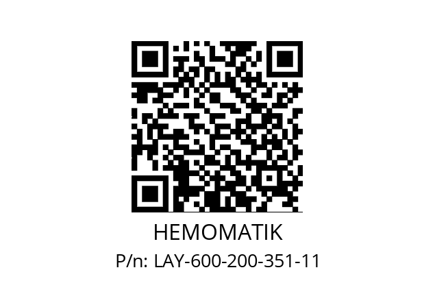   HEMOMATIK LAY-600-200-351-11