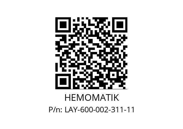   HEMOMATIK LAY-600-002-311-11