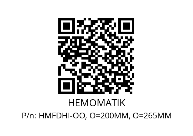   HEMOMATIK HMFDHI-OO, O=200MM, O=265MM