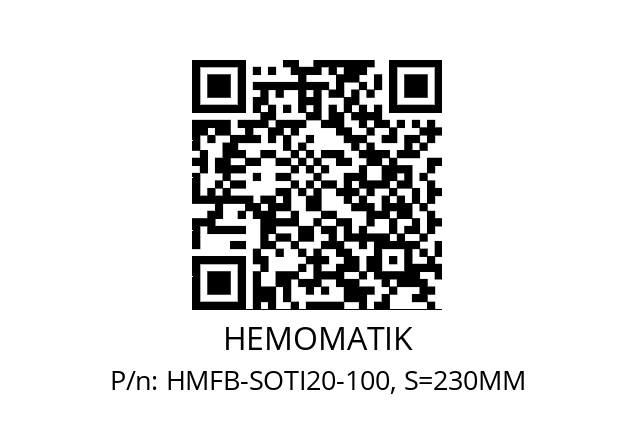   HEMOMATIK HMFB-SOTI20-100, S=230MM