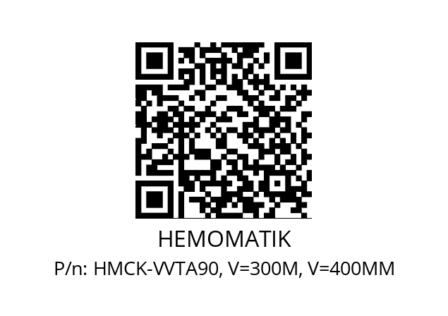   HEMOMATIK HMCK-VVTA90, V=300M, V=400MM