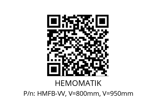   HEMOMATIK HMFB-VV, V=800mm, V=950mm