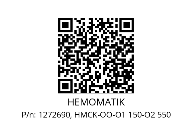   HEMOMATIK 1272690, HMCK-OO-O1 150-O2 550