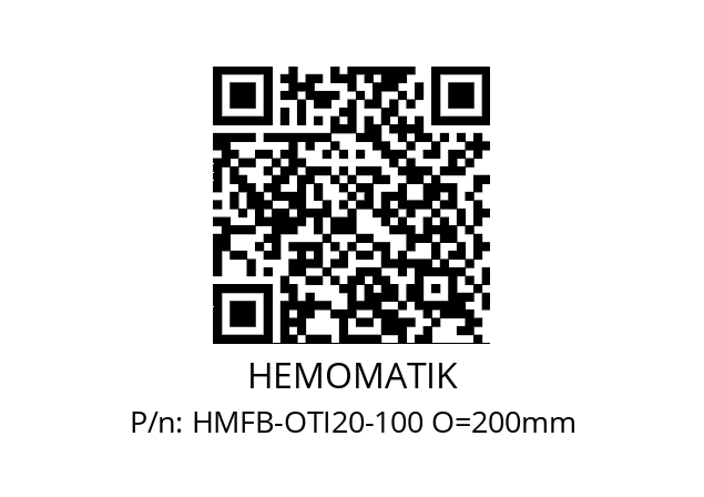   HEMOMATIK HMFB-OTI20-100 O=200mm