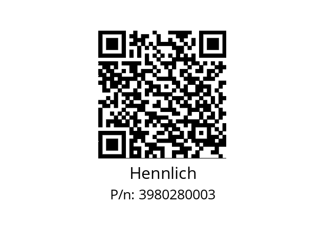   Hennlich 3980280003