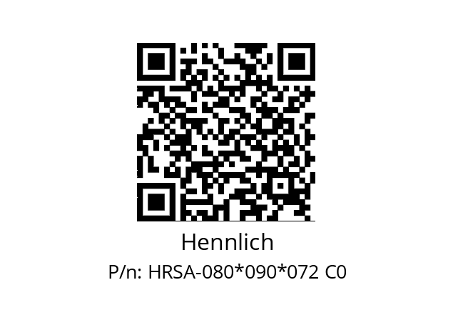   Hennlich HRSA-080*090*072 C0