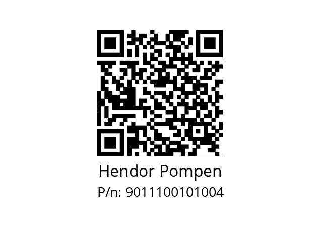   Hendor Pompen 9011100101004