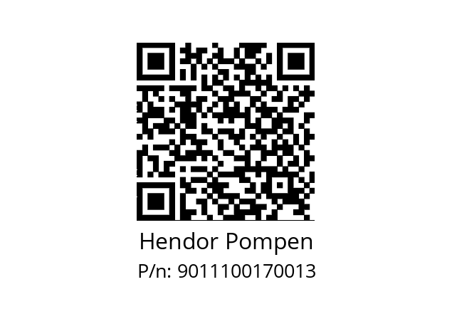   Hendor Pompen 9011100170013