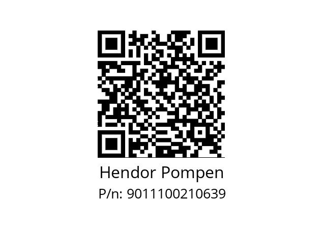   Hendor Pompen 9011100210639