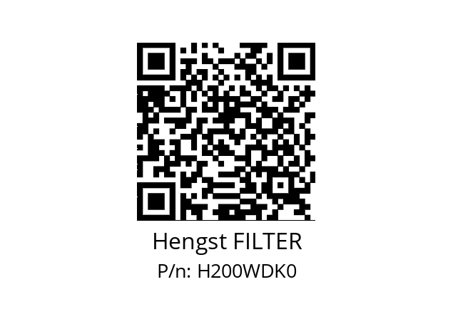   Hengst FILTER H200WDK0