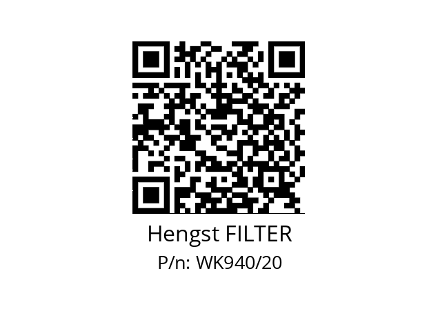   Hengst FILTER WK940/20