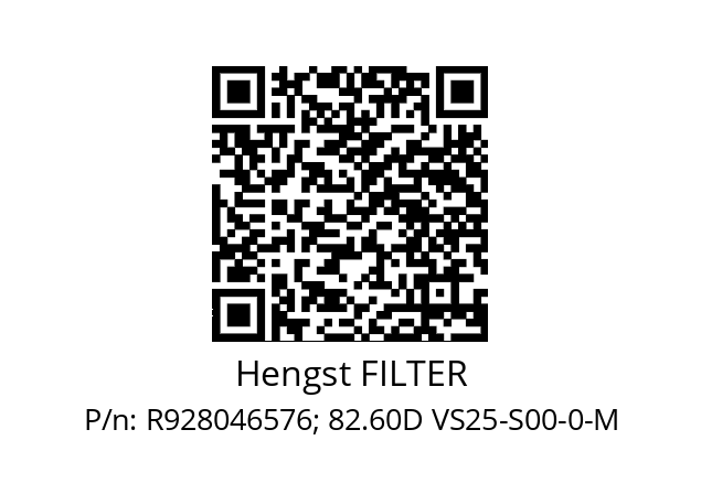   Hengst FILTER R928046576; 82.60D VS25-S00-0-M