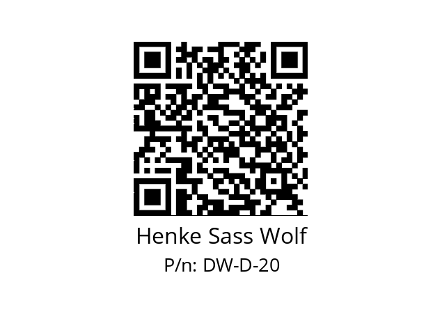   Henke Sass Wolf DW-D-20