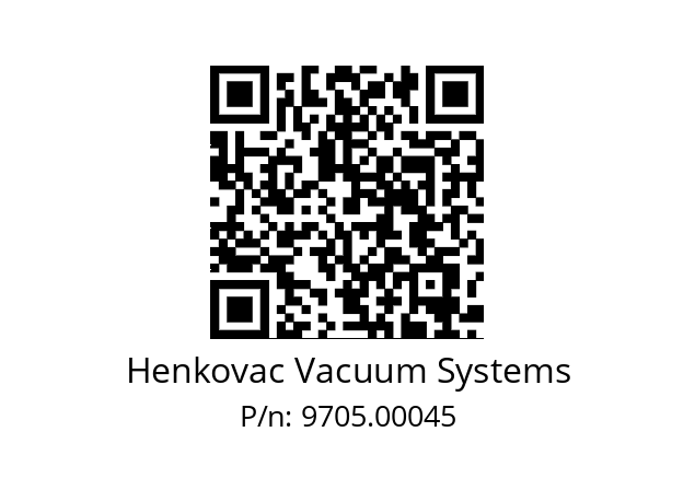   Henkovac Vacuum Systems 9705.00045