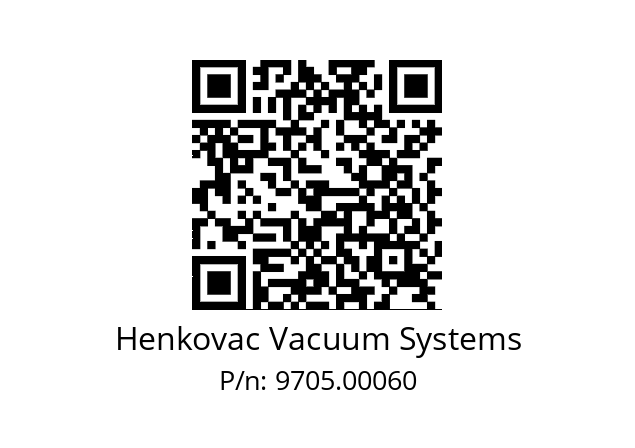   Henkovac Vacuum Systems 9705.00060