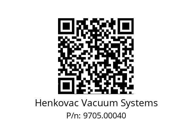   Henkovac Vacuum Systems 9705.00040