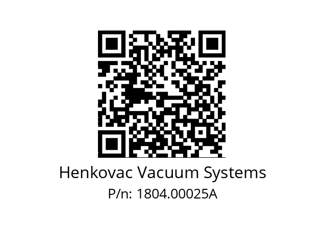   Henkovac Vacuum Systems 1804.00025A