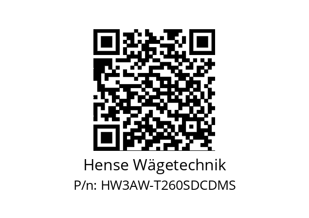   Hense Wägetechnik HW3AW-T260SDCDMS