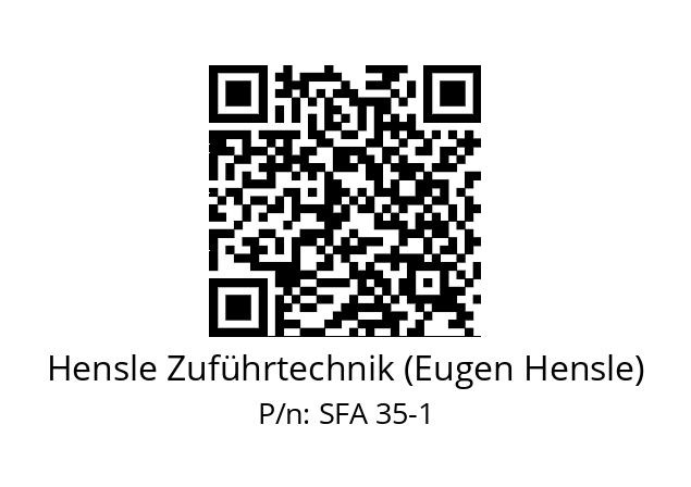   Hensle Zuführtechnik (Eugen Hensle) SFA 35-1