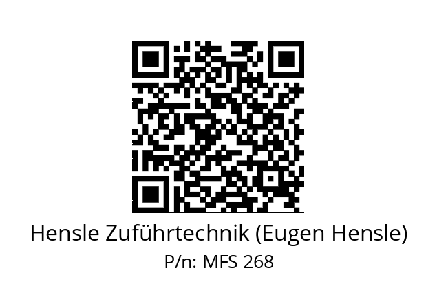   Hensle Zuführtechnik (Eugen Hensle) MFS 268