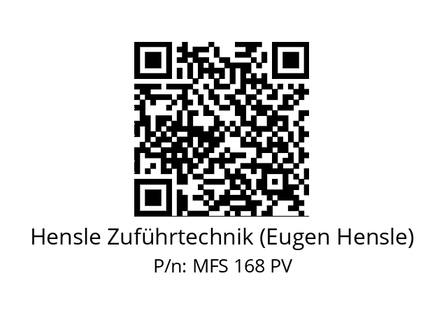   Hensle Zuführtechnik (Eugen Hensle) MFS 168 PV