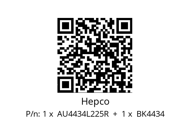   Hepco 1 x  AU4434L225R  +  1 x  BK4434