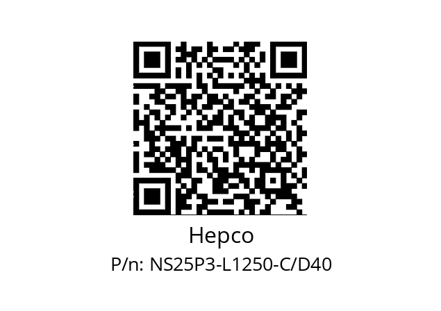   Hepco NS25P3-L1250-C/D40