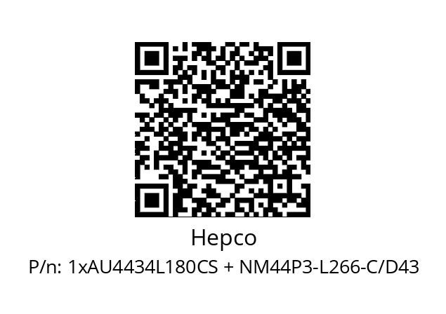   Hepco 1xAU4434L180CS + NM44P3-L266-C/D43