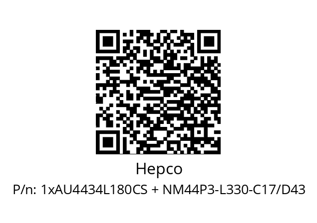   Hepco 1xAU4434L180CS + NM44P3-L330-C17/D43