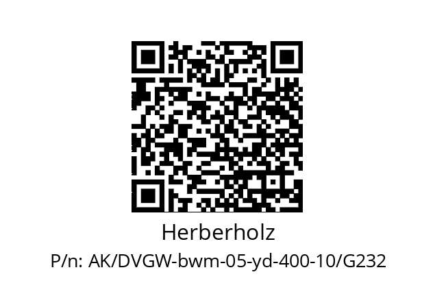   Herberholz AK/DVGW-bwm-05-yd-400-10/G232