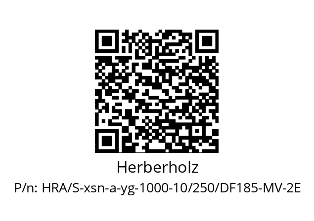   Herberholz HRA/S-xsn-a-yg-1000-10/250/DF185-MV-2E