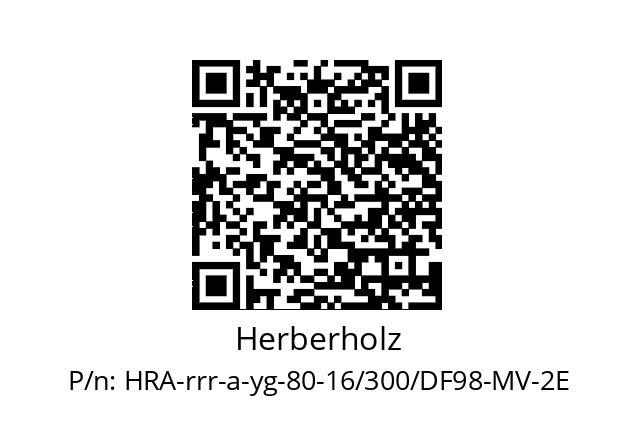   Herberholz HRA-rrr-a-yg-80-16/300/DF98-MV-2E