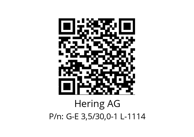   Hering AG G-E 3,5/30,0-1 L-1114