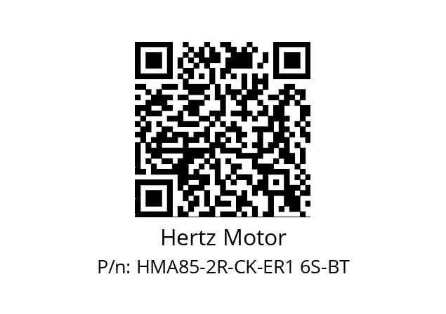   Hertz Motor HMA85-2R-CK-ER1 6S-BT