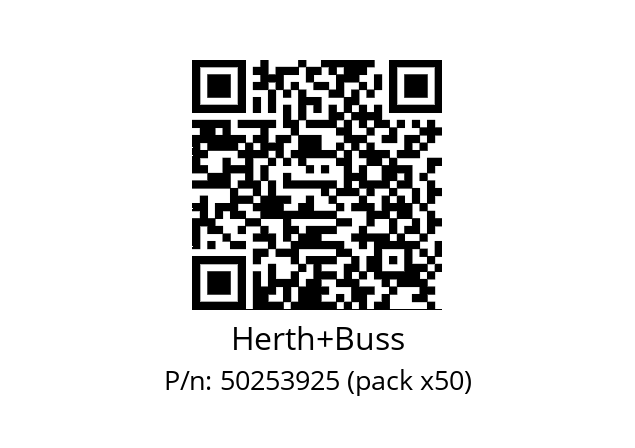   Herth+Buss 50253925 (pack x50)